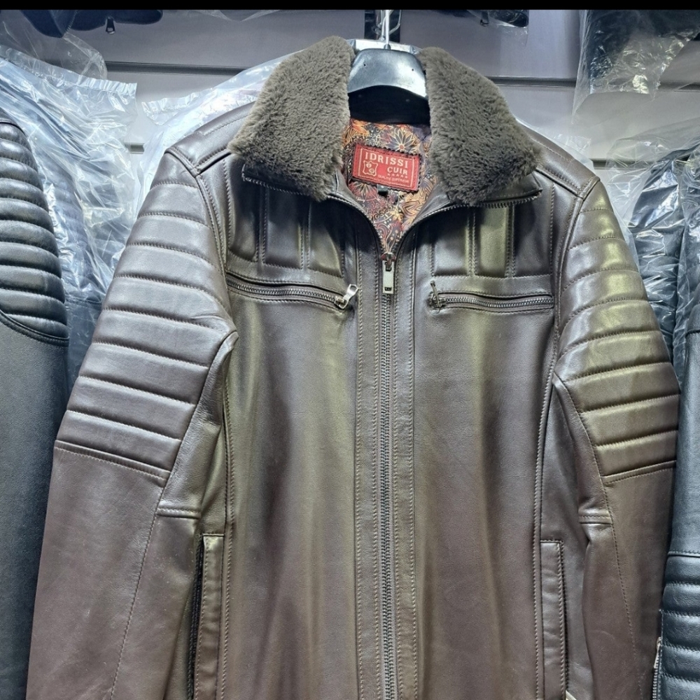 Real Leather Aviation Jacket Brown